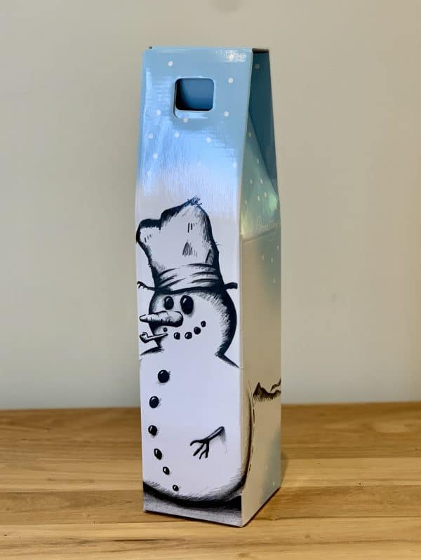 1 bottle wine box - Snowman
