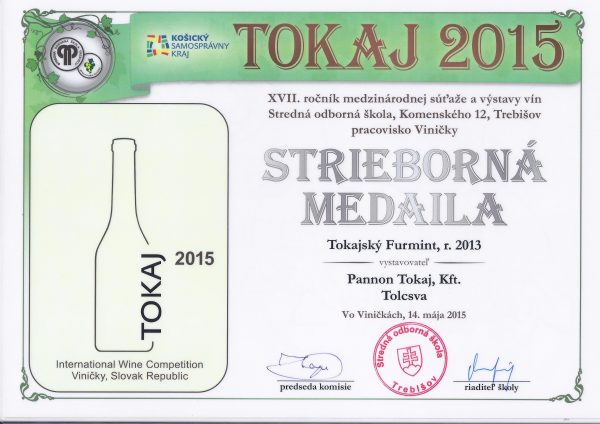 Pannon Tokaj Furmint - Award3